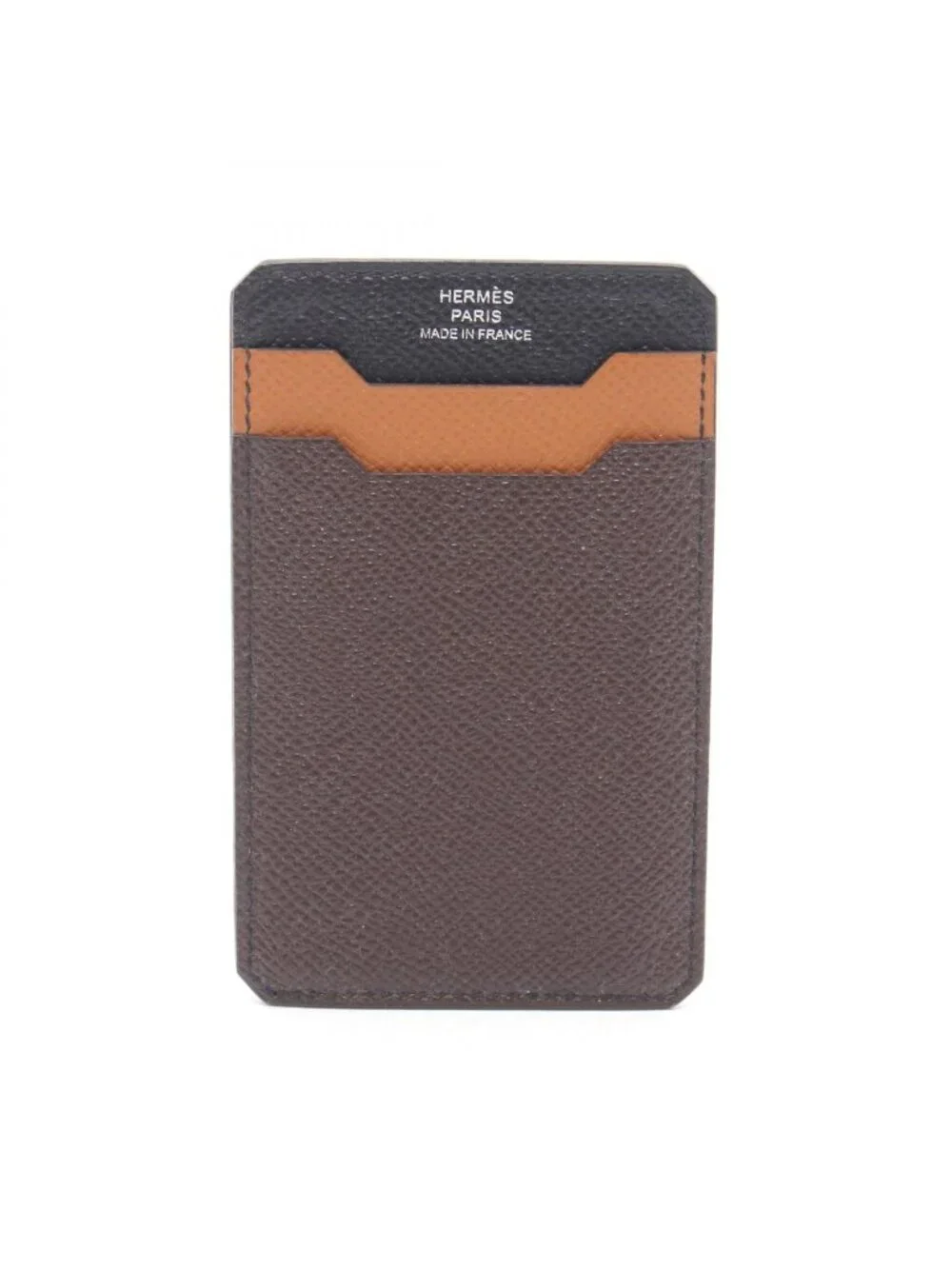 Hermes Card Case City Ebene Gold Black